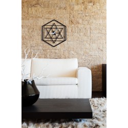 Geometrik Stil Dekoratif Mdf Duvar Saati