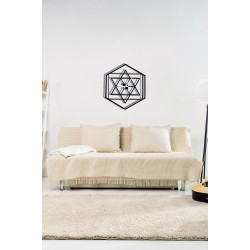 Geometrik Stil Dekoratif Mdf Duvar Saati