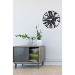 Kuaför Model Dekoratif Mdf Duvar Saati