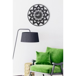 Çiçek Desenli Dekoratif Mdf Duvar Saati