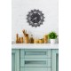 Çiçek Motif Dekoratif Mdf Duvar Saati